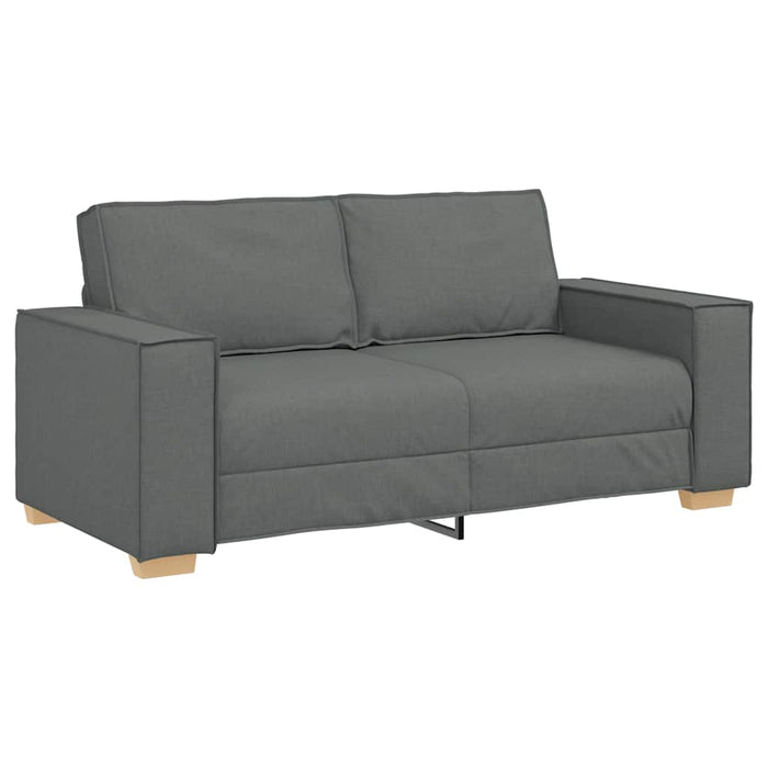 2-Seater Sofa Dark Grey 140 Cm Fabric Aobakno