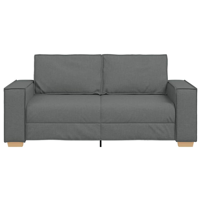 2-Seater Sofa Dark Grey 140 Cm Fabric Aobakno