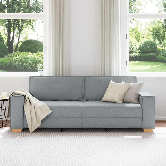 3-Seater Sofa Light Grey 180 Cm Fabric Aobakkb