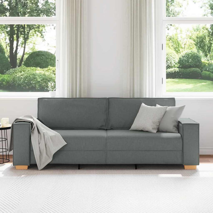 3-Seater Sofa Dark Grey 180 Cm Fabric Aobakko