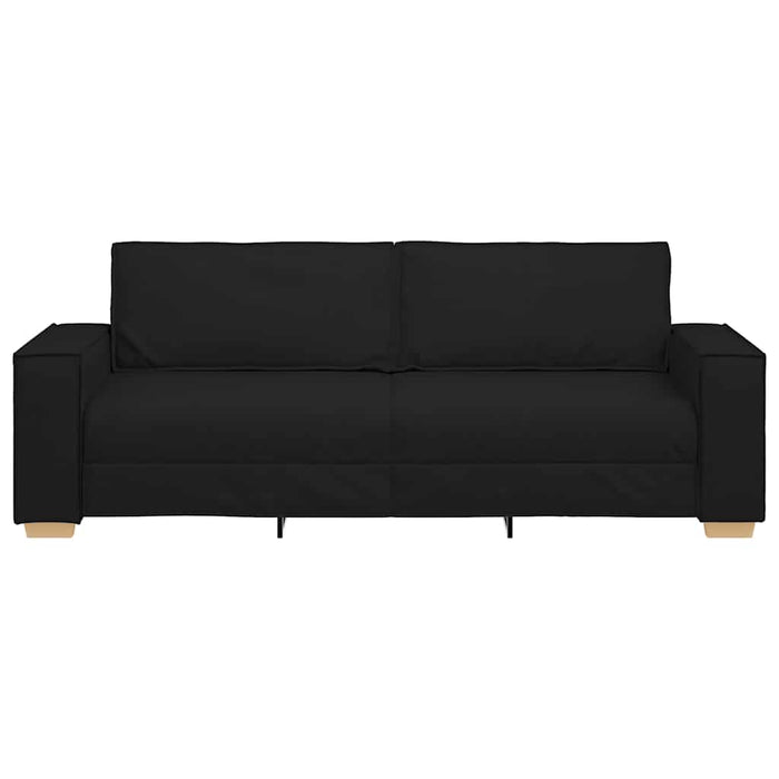 3-Seater Sofa Black 180 Cm Fabric Aobakkx