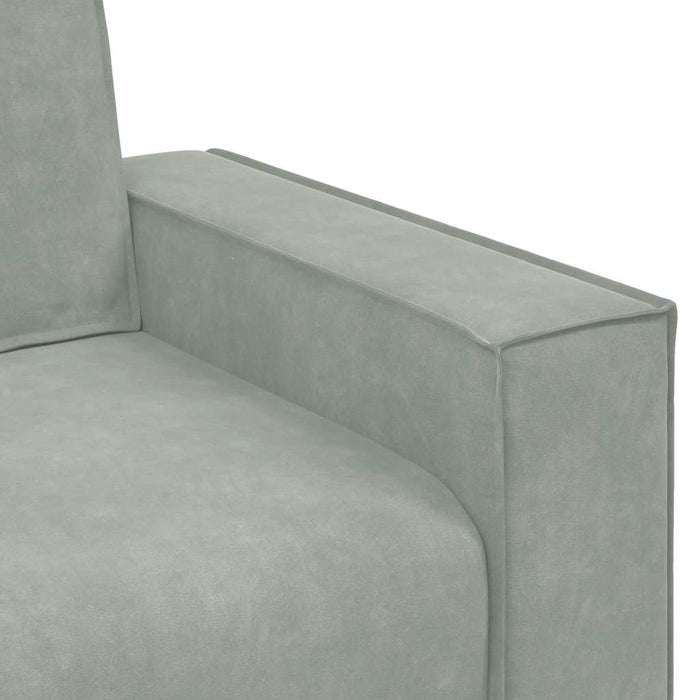 Sofa Chair Light Grey 59 Cm Velvet Aobpbbb