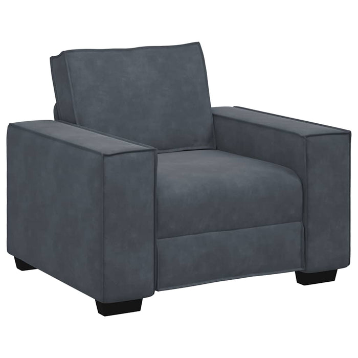 Sofa Chair Dark Grey 59 Cm Velvet Aobpbbo