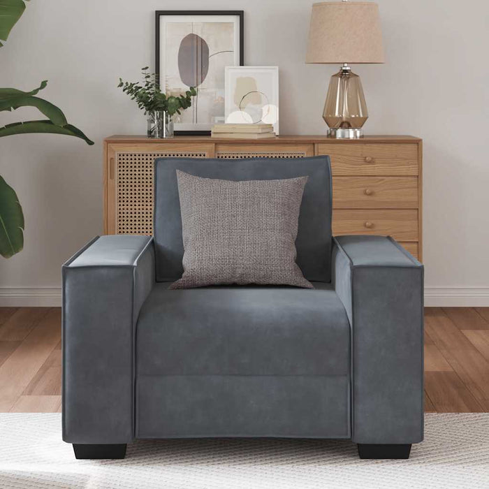 Sofa Chair Dark Grey 59 Cm Velvet Aobpbbo