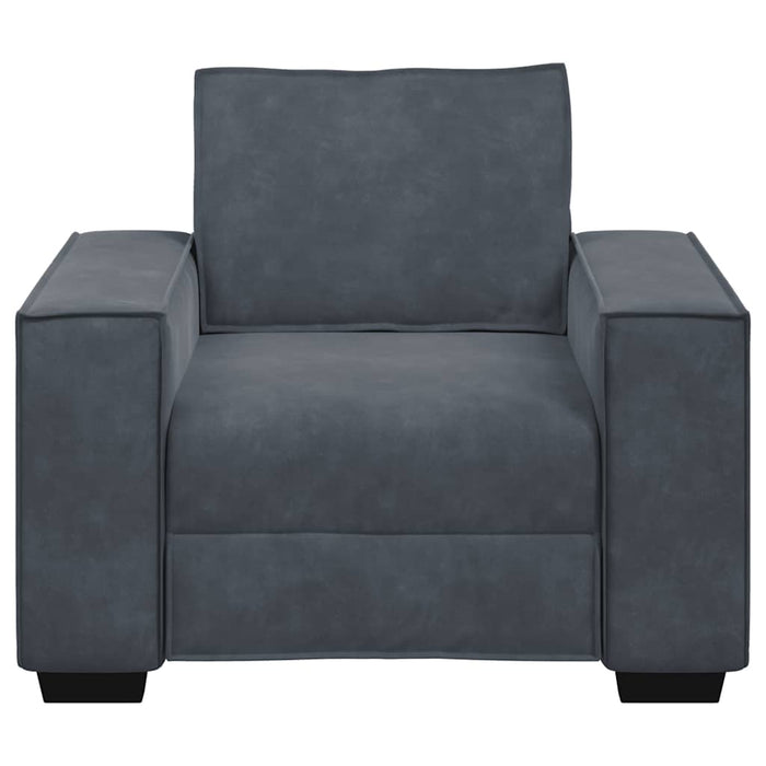 Sofa Chair Dark Grey 59 Cm Velvet Aobpbbo