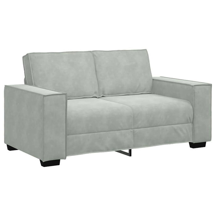 2-Seater Sofa Light Grey 120 Cm Velvet Aobpbob