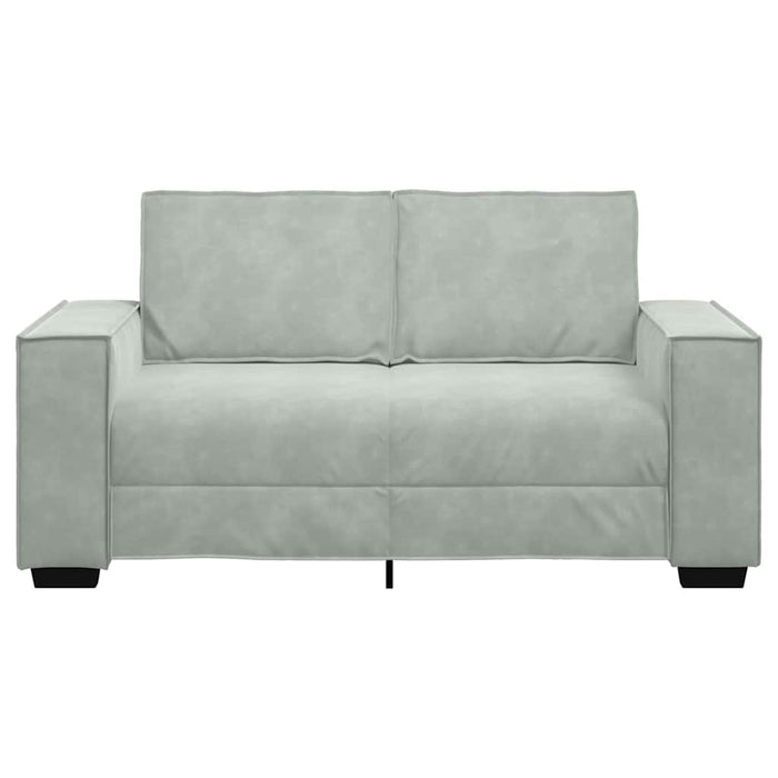 2-Seater Sofa Light Grey 120 Cm Velvet Aobpbob
