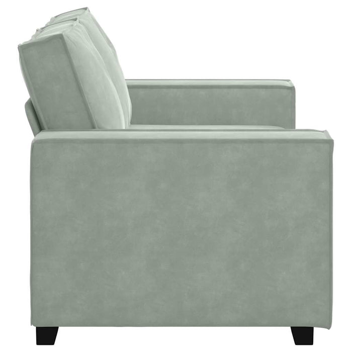2-Seater Sofa Light Grey 120 Cm Velvet Aobpbob