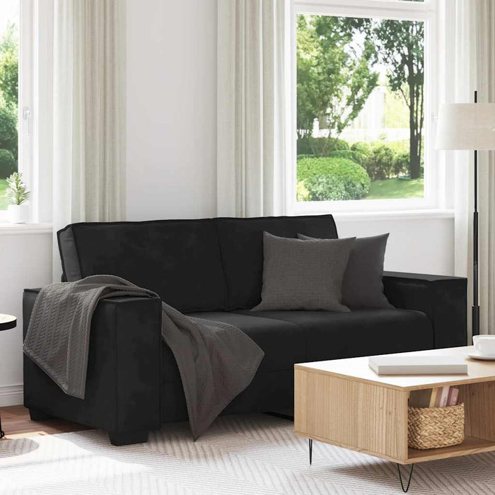2-Seater Sofa Black 140 Cm Velvet Aobpbxp