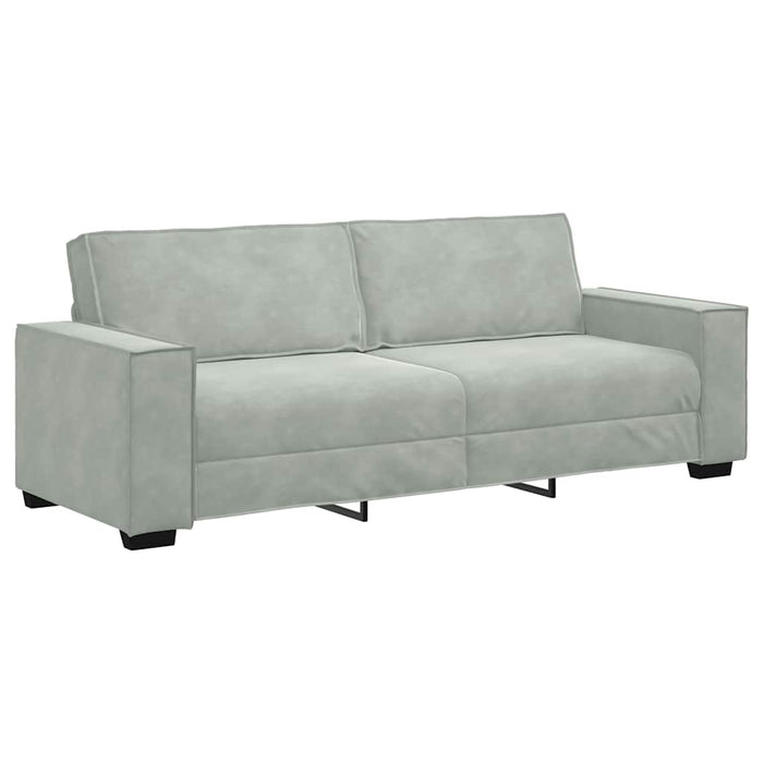 3-Seater Sofa Light Grey 180 Cm Velvet Aobpbtb