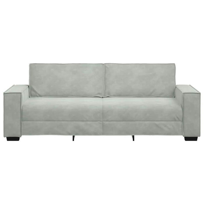 3-Seater Sofa Light Grey 180 Cm Velvet Aobpbtb