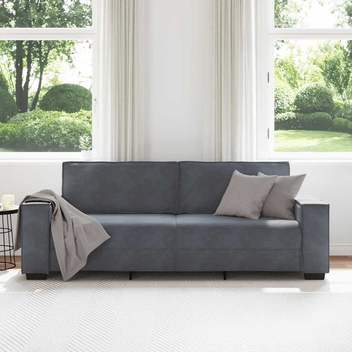 3-Seater Sofa Dark Grey 180 Cm Velvet Aobpbto