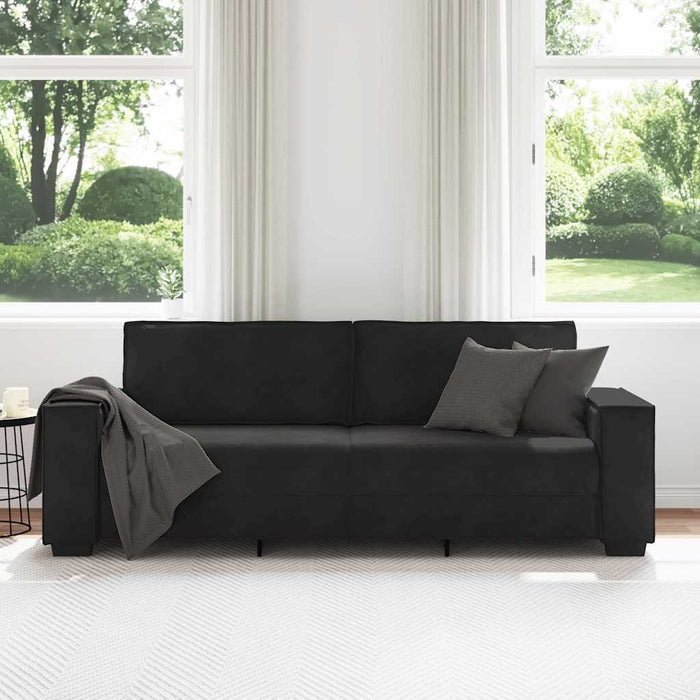 3-Seater Sofa Black 180 Cm Velvet Aobpbtp