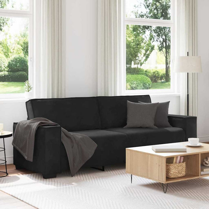 3-Seater Sofa Black 180 Cm Velvet Aobpbtp