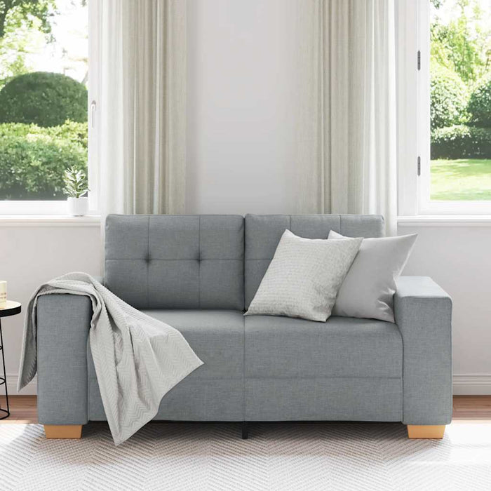 Loveseat Sofa Light Grey 120 Cm Fabric Aobpbln