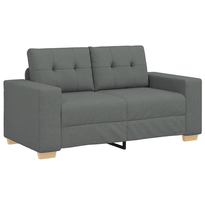 Loveseat Sofa Dark Grey 120 Cm Fabric Aobpblk