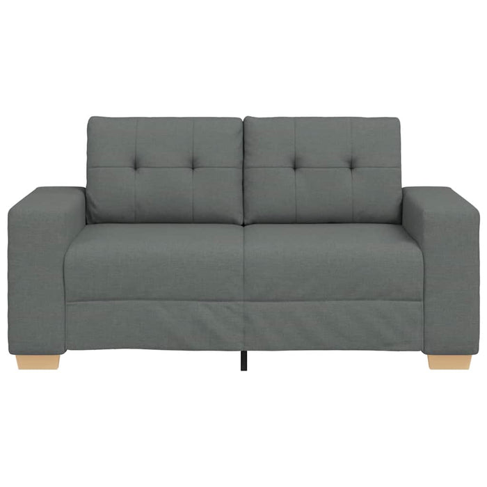 Loveseat Sofa Dark Grey 120 Cm Fabric Aobpblk