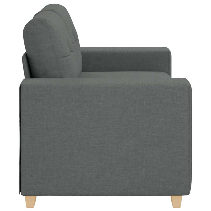 Loveseat Sofa Dark Grey 120 Cm Fabric Aobpblk
