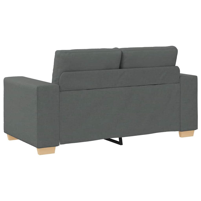 Loveseat Sofa Dark Grey 120 Cm Fabric Aobpblk