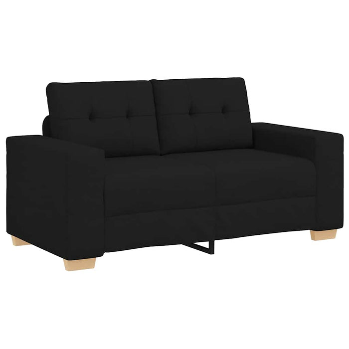 Loveseat Sofa Black 120 Cm Fabric Aobpbib