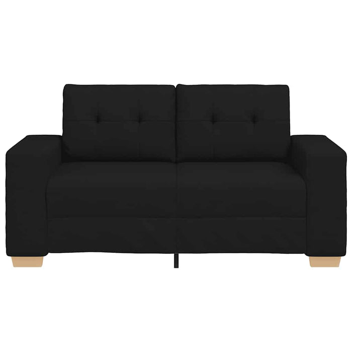 Loveseat Sofa Black 120 Cm Fabric Aobpbib