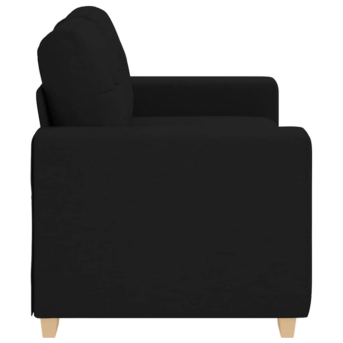 Loveseat Sofa Black 120 Cm Fabric Aobpbib