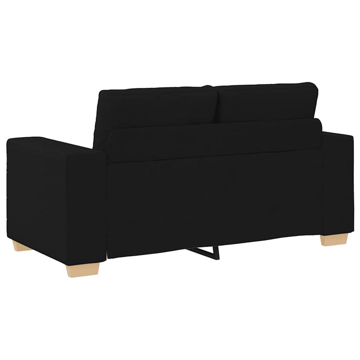 Loveseat Sofa Black 120 Cm Fabric Aobpbib