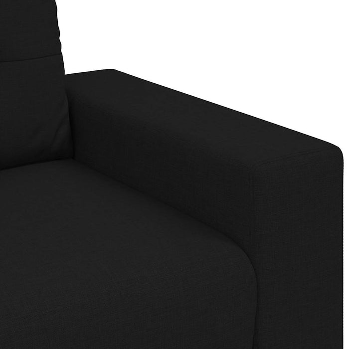 Loveseat Sofa Black 120 Cm Fabric Aobpbib