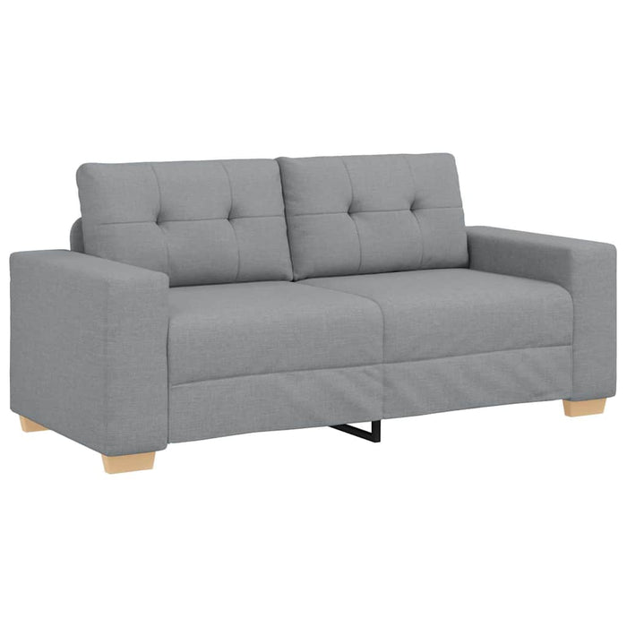 Loveseat Sofa Light Grey 140 Cm Fabric Aobpbin