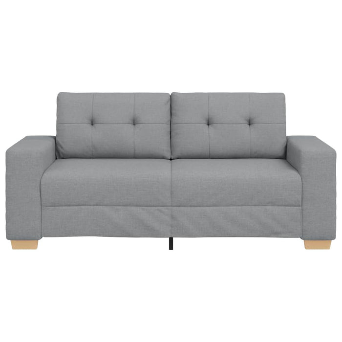 Loveseat Sofa Light Grey 140 Cm Fabric Aobpbin