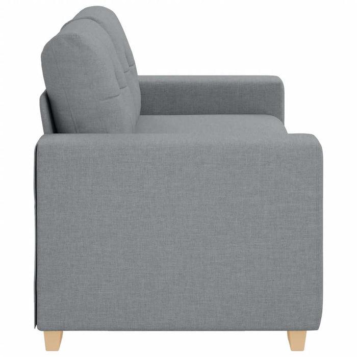 Loveseat Sofa Light Grey 140 Cm Fabric Aobpbin