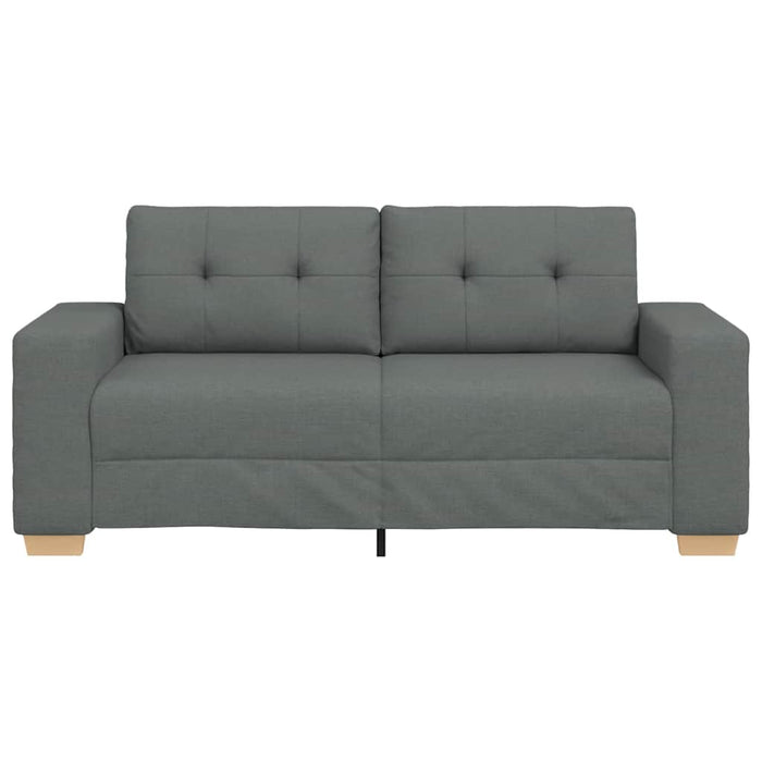 Loveseat Sofa Dark Grey 140 Cm Fabric Aobpbik