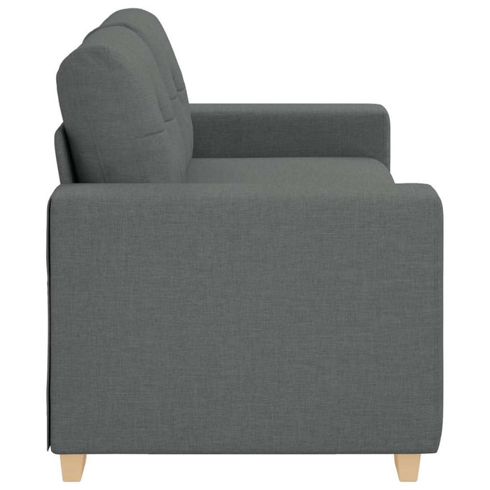 Loveseat Sofa Dark Grey 140 Cm Fabric Aobpbik