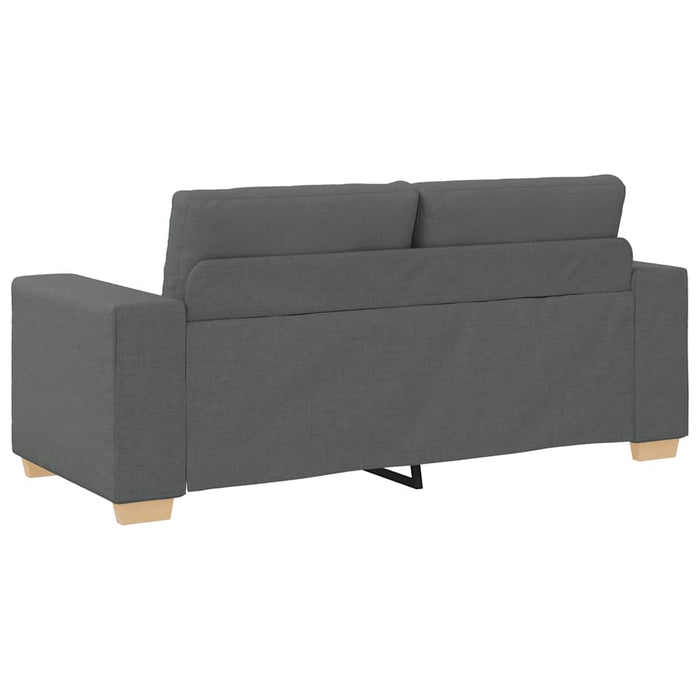 Loveseat Sofa Dark Grey 140 Cm Fabric Aobpbik