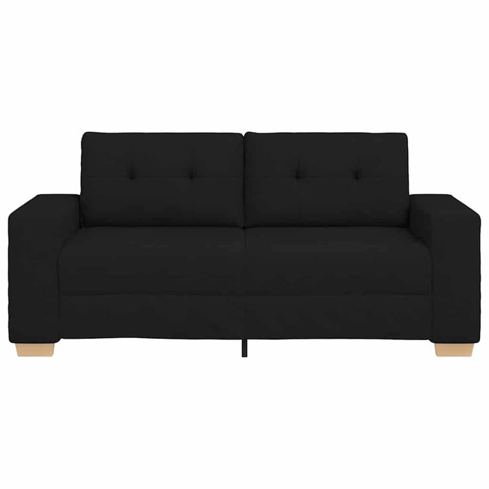 Loveseat Sofa Black 140 Cm Fabric Aobpbnb