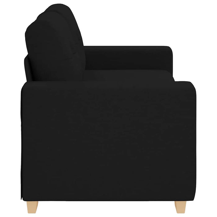 Loveseat Sofa Black 140 Cm Fabric Aobpbnb