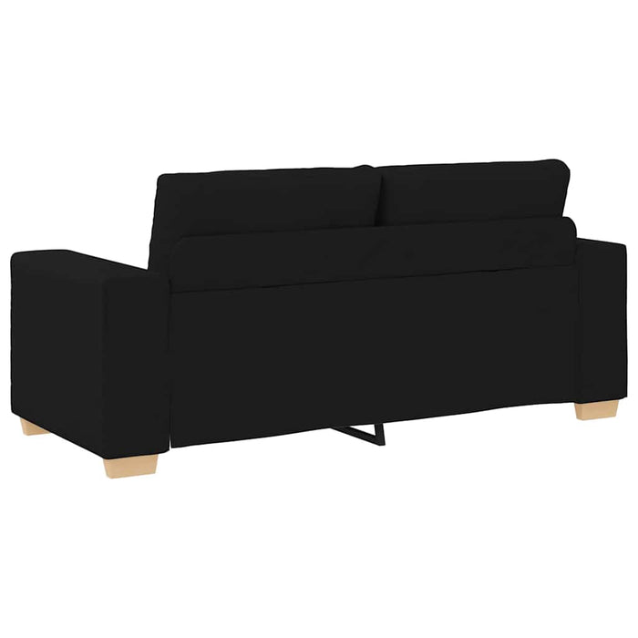 Loveseat Sofa Black 140 Cm Fabric Aobpbnb