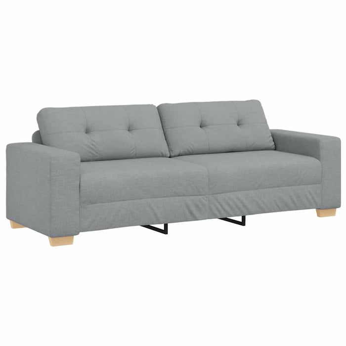 3-Seater Sofa Light Grey 180 Cm Fabric Aobpbnn