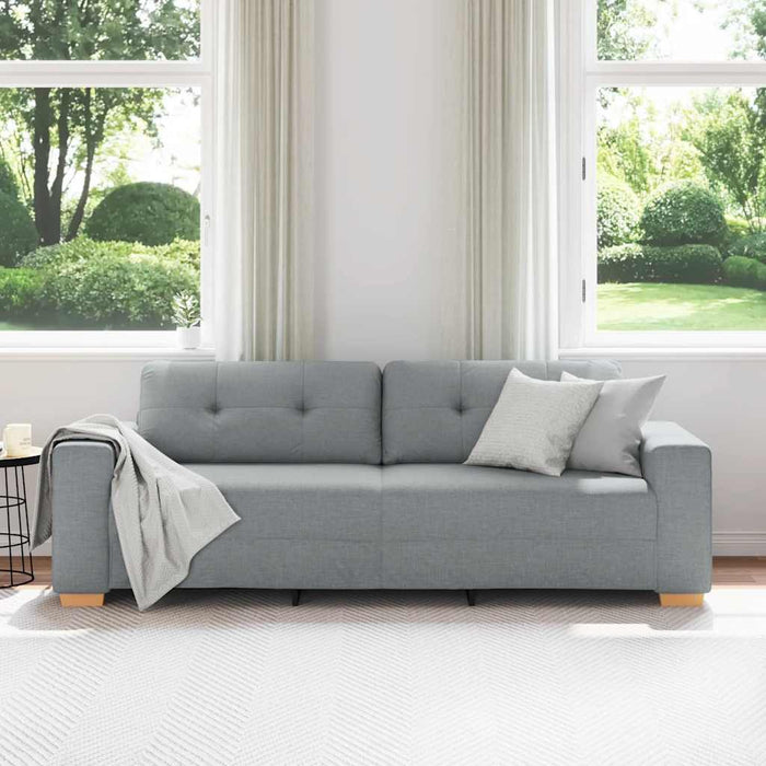 3-Seater Sofa Light Grey 180 Cm Fabric Aobpbnn