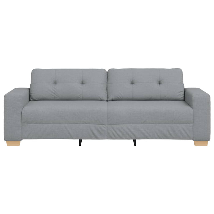 3-Seater Sofa Light Grey 180 Cm Fabric Aobpbnn