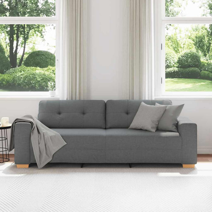 3-Seater Sofa Dark Grey 180 Cm Fabric Aobpbnk
