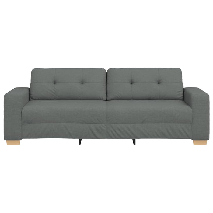 3-Seater Sofa Dark Grey 180 Cm Fabric Aobpbnk