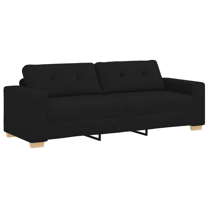 3-Seater Sofa Black 180 Cm Fabric Aobpbkb