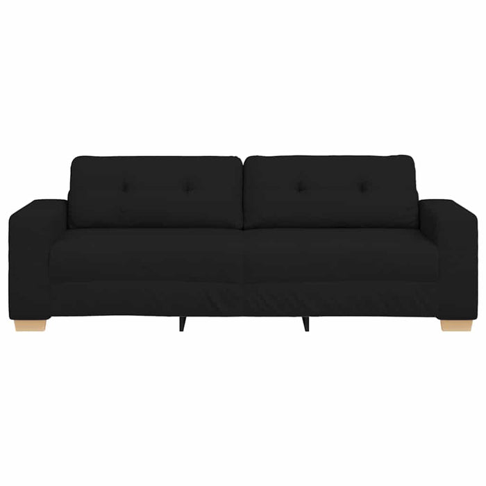 3-Seater Sofa Black 180 Cm Fabric Aobpbkb