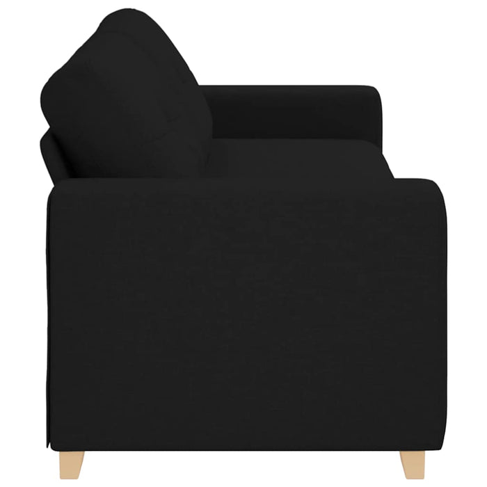 3-Seater Sofa Black 180 Cm Fabric Aobpbkb