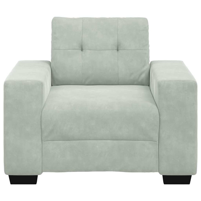 Sofa Chair Light Grey 59 Cm Velvet Aobpbkn