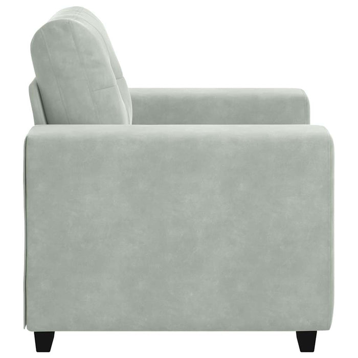 Sofa Chair Light Grey 59 Cm Velvet Aobpbkn