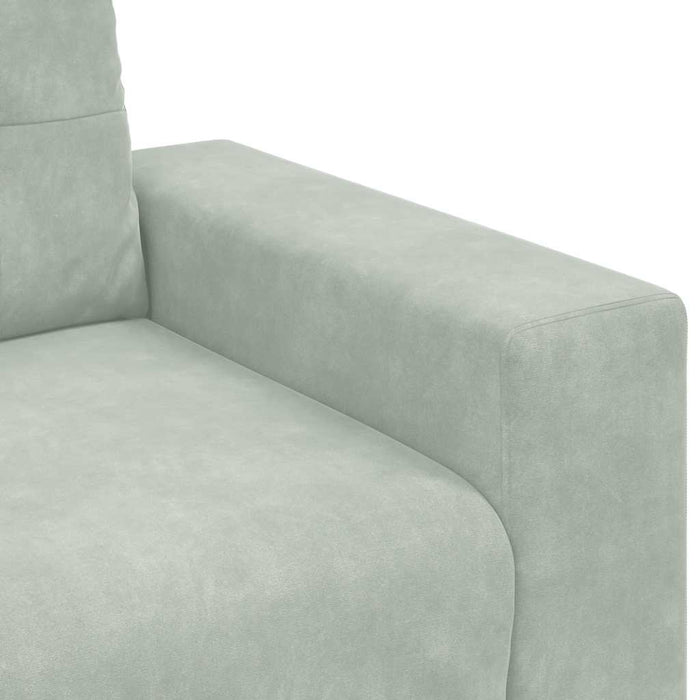 Sofa Chair Light Grey 59 Cm Velvet Aobpbkn