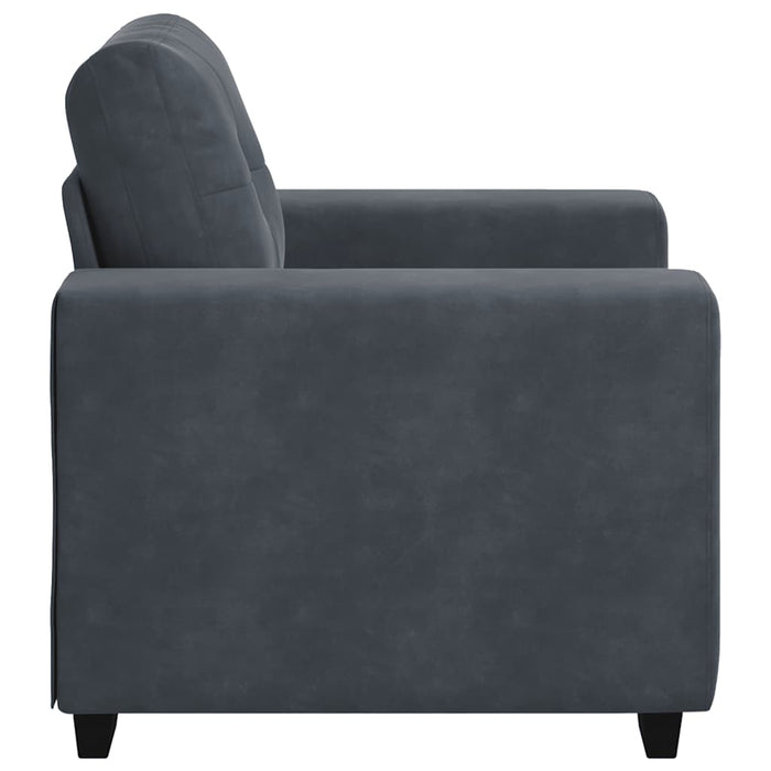 Sofa Chair Dark Grey 59 Cm Velvet Aobpbkk