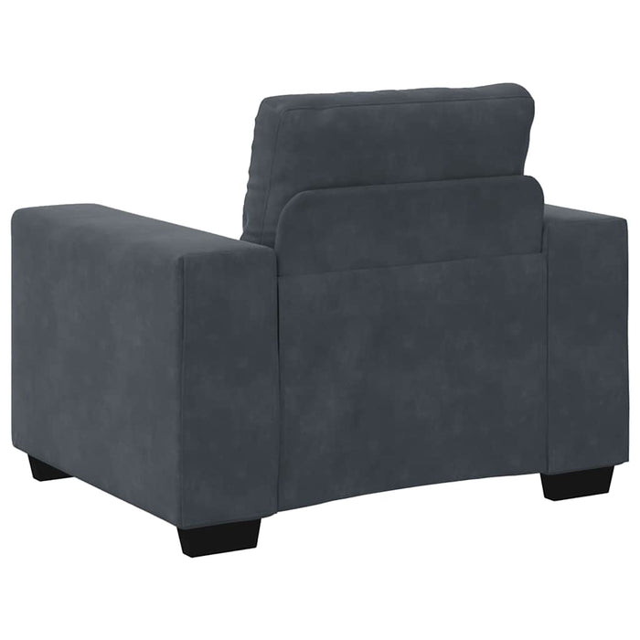 Sofa Chair Dark Grey 59 Cm Velvet Aobpbkk